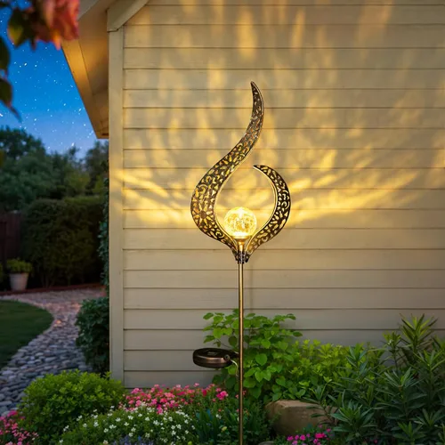 Vista 5 de Homeimpro Luces solares para exteriores, luces LED impermeables para jardín, césped, patio o patio