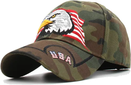 Vista 9 de Anna-Kaci Gorra de béisbol con velcro ajustable en relieve en 3D con bandera estadounidense de Estados Unidos