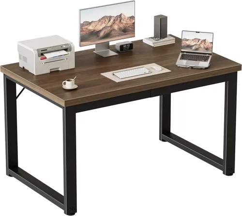 Vista 66 de Mericonia Escritorio para computadora, escritorio de juegos para espacios pequeños, mesa de estilo moderno y simple para oficina en casa, mesa