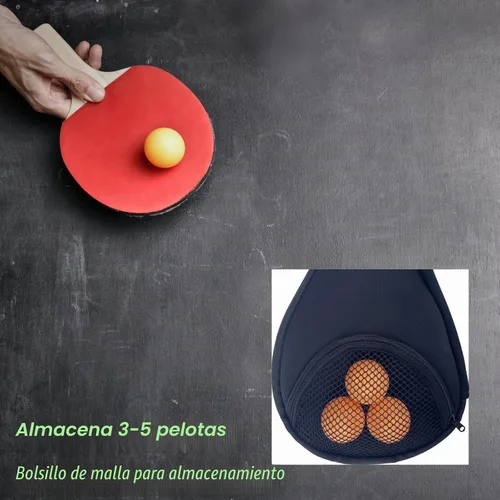 Vista 3 de Funda para raqueta de tenis de mesa, bolsa de transporte de ping-pong, funda protectora de pala de ping pong, funda protectora de pala de ping pong