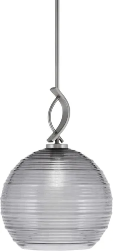 Vista 87 de Toltec Lighting Cavella Stem Colgado Mini colgante, acabado grafito, vidrio de muselina blanca de 4 pulgadas