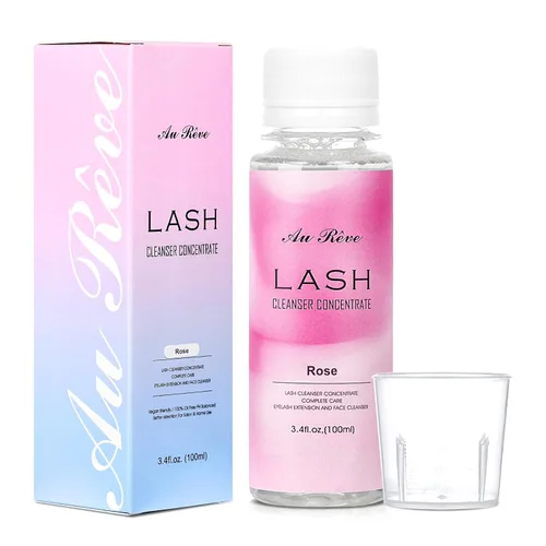 Vista 8 de Limpiador de pestañas concentrado de 3.4 fl oz, champú concentrado de pestañas, limpiador de pestañas, sin aceite, champú para extensiones