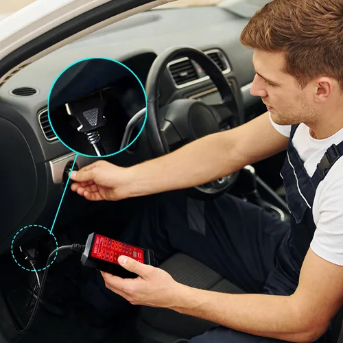 Vista 8 de Caja de ruptura OBD2, WOYO CTB007 12V/24V CAN Tester Box con cable de extensión OBD de 27 pulgadas, voltaje VPP digital de 16 pines, herramienta