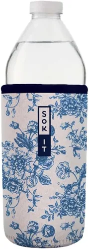 Vista 84 de Sok It BotlSok Funda para botella de agua con cubierta de neopreno aislante (Floral abstracto, se ajusta a CamelBak o Nalgene de 12 onzas)