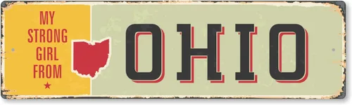 Vista 53 de SmartSign Letrero de Metal Vintage del Estado de Alabama de 4 x 14 pulgadas "Welcome To Heart Of Dixie", Aluminio Antioxidante de 40 mil