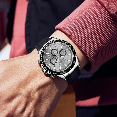 Vista 6 de devaco Relojes luminosos del cronógrafo del calendario de los hombres, relojes de moda de los hombres