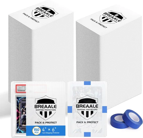 Vista 9 de Kit de envío de tarjetas intercambiables, paquete de 520 – Protectores de envío de tarjetas de 3.5 x 4.5 pulgadas con 4 rollos de cinta de pintor