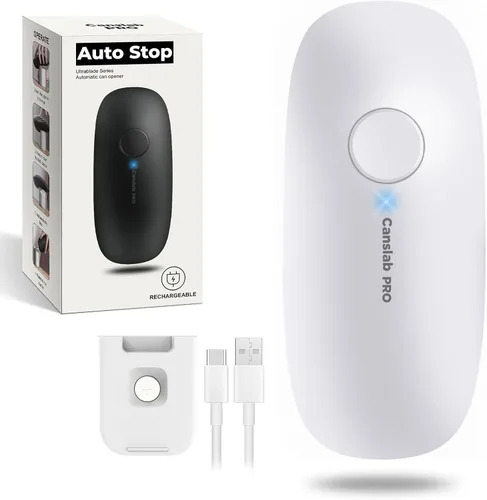 Vista 12 de Canslab Ultrablade PRO Abrelatas con Parada Automática - Abrelatas Eléctrico Recargable para Cocina para Personas Mayores con Artritis - Abridor