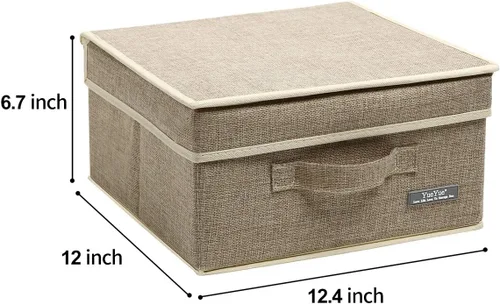 Vista 6 de YueYue - Cajas de almacenamiento de tela, Paquete de 4 piezas, paquete de 4