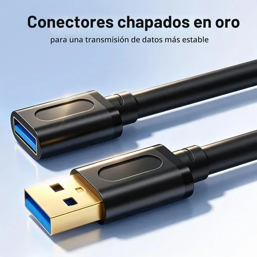 Vista 4 de Cable de extensión USB de 1 pie, repetidor USB 3.0 USB macho a hembra con amplificador de señal, cable activo para impresoras, teclados, consola