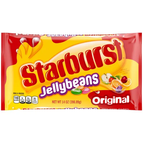 Vista 4 de STARBURST Caramelos de gomita originales de Jelly Beans, bolsa de 14 onzas
