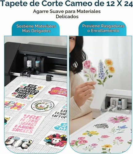 Vista 2 de Silhouette America CUT-MAT-24-3T Cameo - Alfombrilla de corte, color blanco