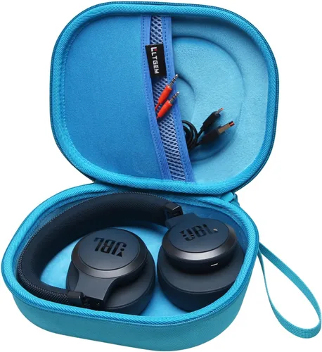 Vista 3 de LTGEM Funda rígida para auriculares JBL - Azul cielo/ Azul oscuro