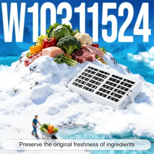 Vista 10 de W10311524 AIR1 Cartucho de filtro de aire de repuesto para refrigerador Whirlpool Kenmore compatible con filtro de aire de refrigerador Fresh Flow