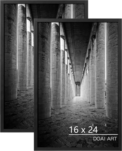 Vista 76 de DOAI ART Marco de fotos de 5x7 pulgadas, marco negro de 5x7 pulgadas para exhibición horizontal o vertical con montaje en pared y sobremesa Marco
