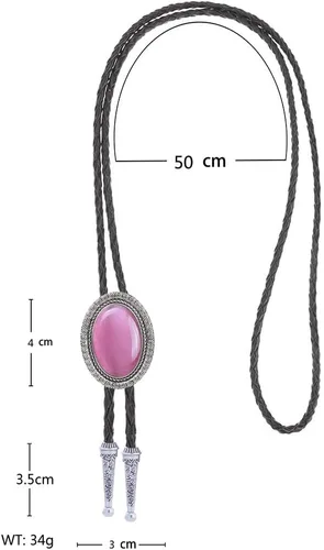 Vista 258 de Jeilwiy Corbata de bolo para hombre, corbata de vaquero occidental, collar de corbata de bolo dorado, corbata de cuero, corbata de Halloween
