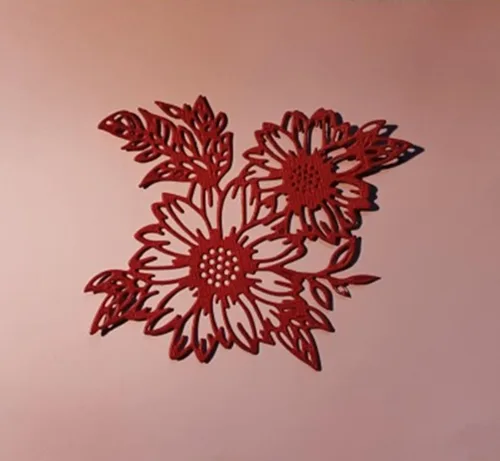 Vista 5 de Troqueles de metal con hojas de flores, hojas de girasol, plantillas de corte de boda para álbumes de recortes, manualidades, álbumes de recortes