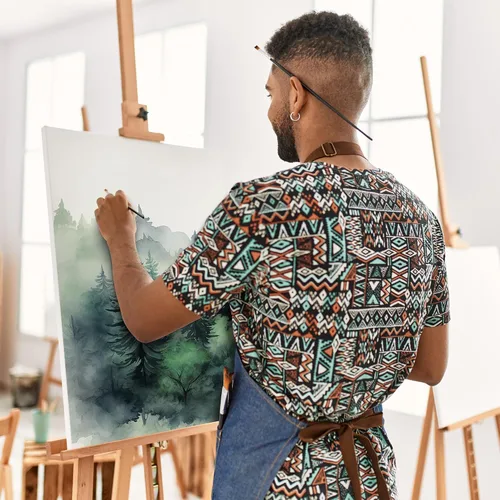 Vista 6 de ArtSkills Lienzos estirados para pintar, suministros de pintura en lienzo de 5 x 7 para artistas, paquete de lienzo en blanco, paquete de 2