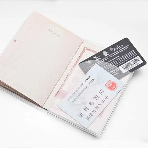 Vista 5 de Paquete de 5 fundas transparentes para pasaporte Arsmat, organizador de documentos de viaje, plástico para pasaporte de EE. UU.