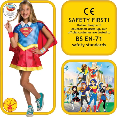 Vista 3 de Disfraz de Supergirl para niños DC Deluxe, Rubie