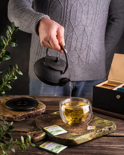 Vista 3 de Variedad de cajas de té, surtido de hierbas y descafeinados, Kosher, sin OGM, juego de regalo para mujeres y hombres, 60 unidades, 20 sabores