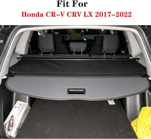Vista 2 de cubierta retráctil para carga compatible con CR-V CRV LX 2017-2022, cubierta de tonelería con protección de privacidad para equipaje, anti-mirones