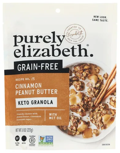 Vista 10 de purely elizabeth Puramente Elizabeth GrainFree Superfood Granola GlutenFree Vegan + Paleo Keto Certificado hecho con puré orgánico 8oz, mantequilla
