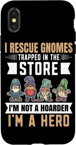 Vista 5 de Garden Lover I Rescue Gnomes Not A Hoarder A Hero Gardener Case for iPhone 17