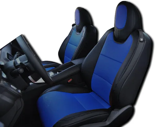 Vista 11 de Funda para asiento para Chevy Camaro, cuero artificial, hecha a medida, Negro