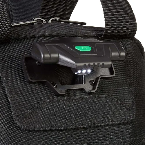 Vista 4 de Amazon Basics Mochila para herramientas, bolsa iluminada, color negro, 55 bolsillos
