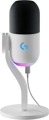 Vista 8 de Logitech G Yeti GX - Micrófono dinámico RGB para juegos, micrófono para podcast con LIGHTSYNC, Blue VO!CE, control G HUB, USB Plug and Play - Negro