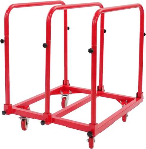 Vista 10 de Carro de hoja de yeso de 1000 libras y plataforma de pared para paneles de pared, carro de plataforma de acero resistente con 4 ruedas giratorias