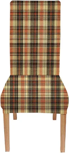 Vista 93 de TOMWISH Juego de 2 fundas para sillas de comedor, color turquesa y gris, fundas elásticas para sillas Parsons, de elastano, lavables, protectores