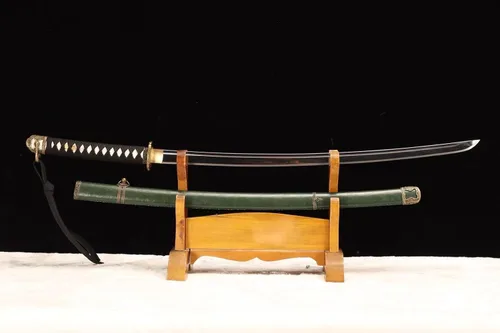 Vista 8 de Espada Katana Guntō hecha a mano, espada samurái japonesa real (espada completa), catanas japonesas reales