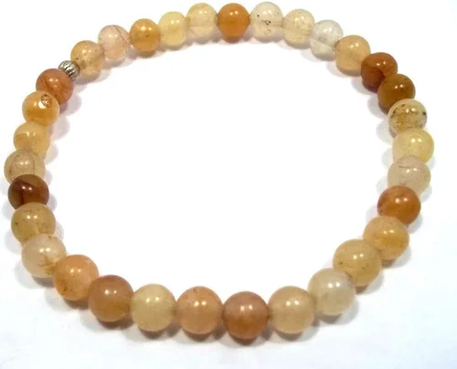 Vista 3 de Pulsera elástica de argonita de 7 pulgadas