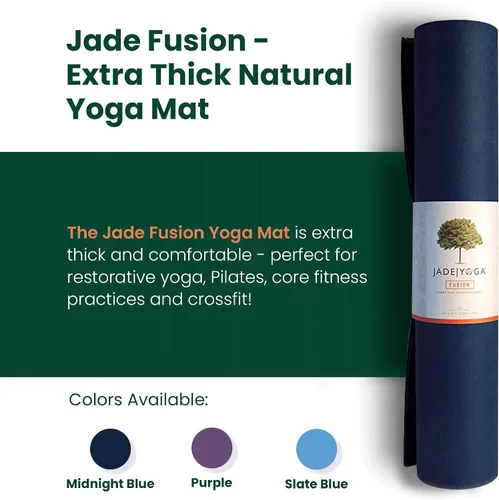 Vista 3 de Jade Fusion Tapete de Yoga, Comodidad Lujosa y Tapetes de Entrenamiento Resistentes para Gimnasio en Casa, 68" y 74" Tapete de Yoga Grueso, Tapete
