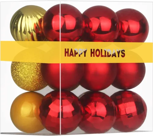 Vista 93 de Esferas pequeñas de bronce de 1.6 pulgadas para decoración del árbol de Navidad, adornos inastillables para cumpleaños, Halloween, vacaciones, boda