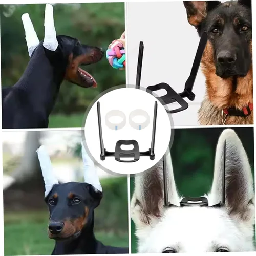 Vista 4 de Doberman - Kit de publicación de orejas de perro, ajustable, ligero, resistente a las grietas, soporte de pie para mascotas, hogar, suministros