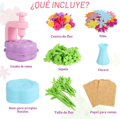 Vista 2 de DAISRED Kits de manualidades de flores, juguetes para niños, artes y manualidades para niñas de 4 a 6 a 8 años, kit de fabricación de flores
