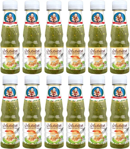 Vista 6 de Salsa de mariscos Healthy Boy (chile verde y lima), 6 onzas, producto de Tailandia (paquete de 1)