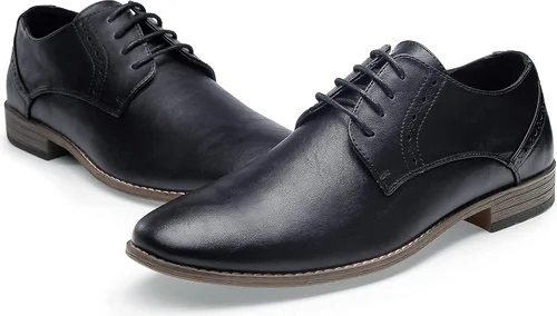 Vista 7 de Vostey Zapatos de vestir para hombre, zapatos Oxford formales, zapatos clásicos con cordones Derby