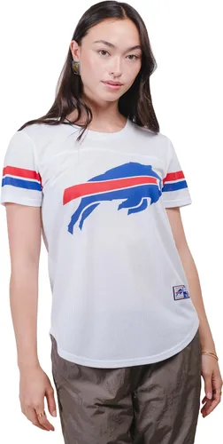 Vista 18 de Ultra Game Women's NFL Official Soft Mesh Varsity Stripe T-Shirt