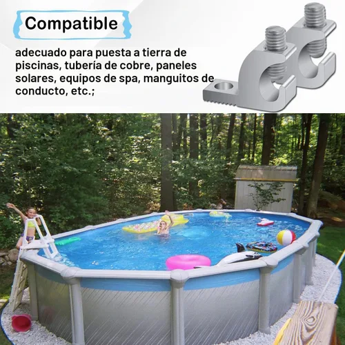 Vista 7 de Terminal de unión de piscina con aluminio resistente a la corrosión y de alta conductividad, rango de cables 4-14 (10 paquetes)