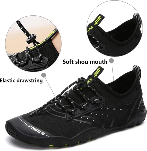 Vista 4 de Zapatos de agua para hombre y mujer, zapatos de agua descalzos, de secado rápido, para playa, natación, buceo, kayak, surf, deportes acuáticos