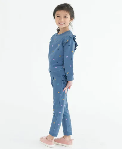 Vista 3 de RuffleButts Conjunto deportivo para bebéniña pequeña