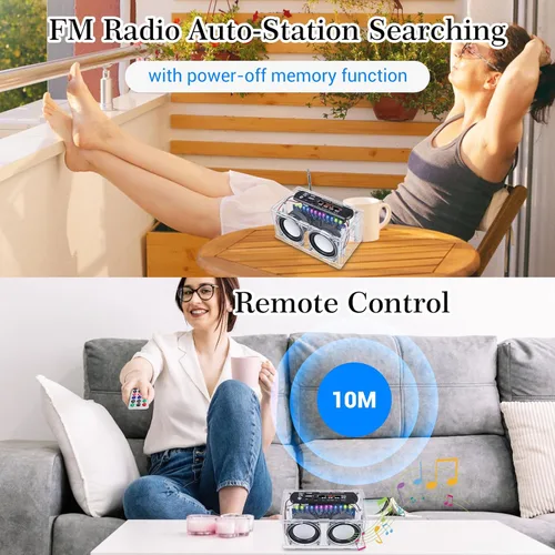 Vista 6 de Kit de altavoces compatible con Bluetooth, función de grabación, kit de práctica de soldadura de radio FM con espectro LED, soporte