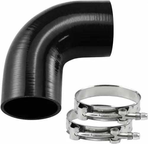 Vista 7 de Ucreative - Acoplador de silicona de 90 grados con abrazaderas de perno en T de 1,5 pulgadas 4 capas, 0.197 in de grosor, alto rendimiento