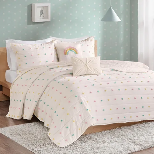 Vista 17 de Intelligent Design Juego de Edredón Reversible de Algodón para Niños - Diversión Vibrante, Estampado Juguetón, Ropa de Cama para Niños de Todas