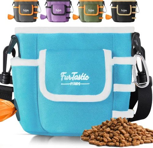 Vista 9 de Bolsa de golosinas para perros con cierre magnético de liberación rápida, bolsas de 3 vías, tela impermeable 900D, 4 espacios de almacenamiento