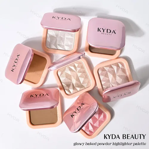 Vista 7 de KYDA Paleta de Contorno Esculpidor Facial, Mate con Acabado de Micro Perlas Polvo de Contorno Horneado, Ultra-fino Ligero, Cobertura Difuminable